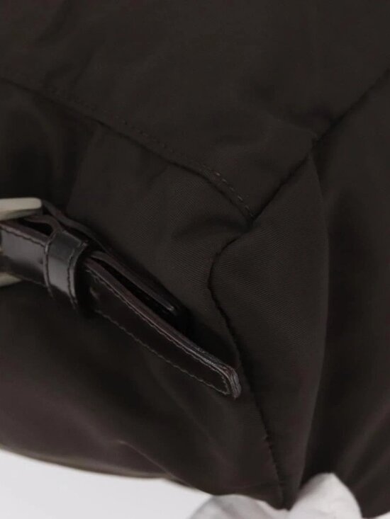 PRADA Backpack Nylon Brown Silver Auth main image 12